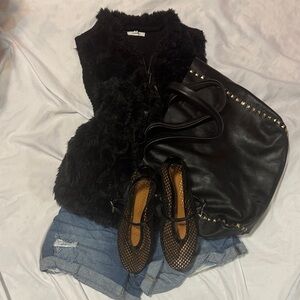 Maurices Black Faux Fur Vest - Plush Layering Piece